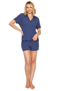 Yummy Modal Blend Rib Button-Up Short Pajama Set