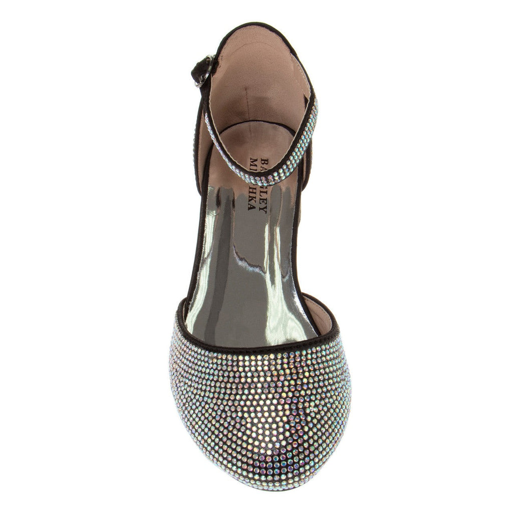 Girls’ Studded Block Heeled 2-Piece Dress Shoe