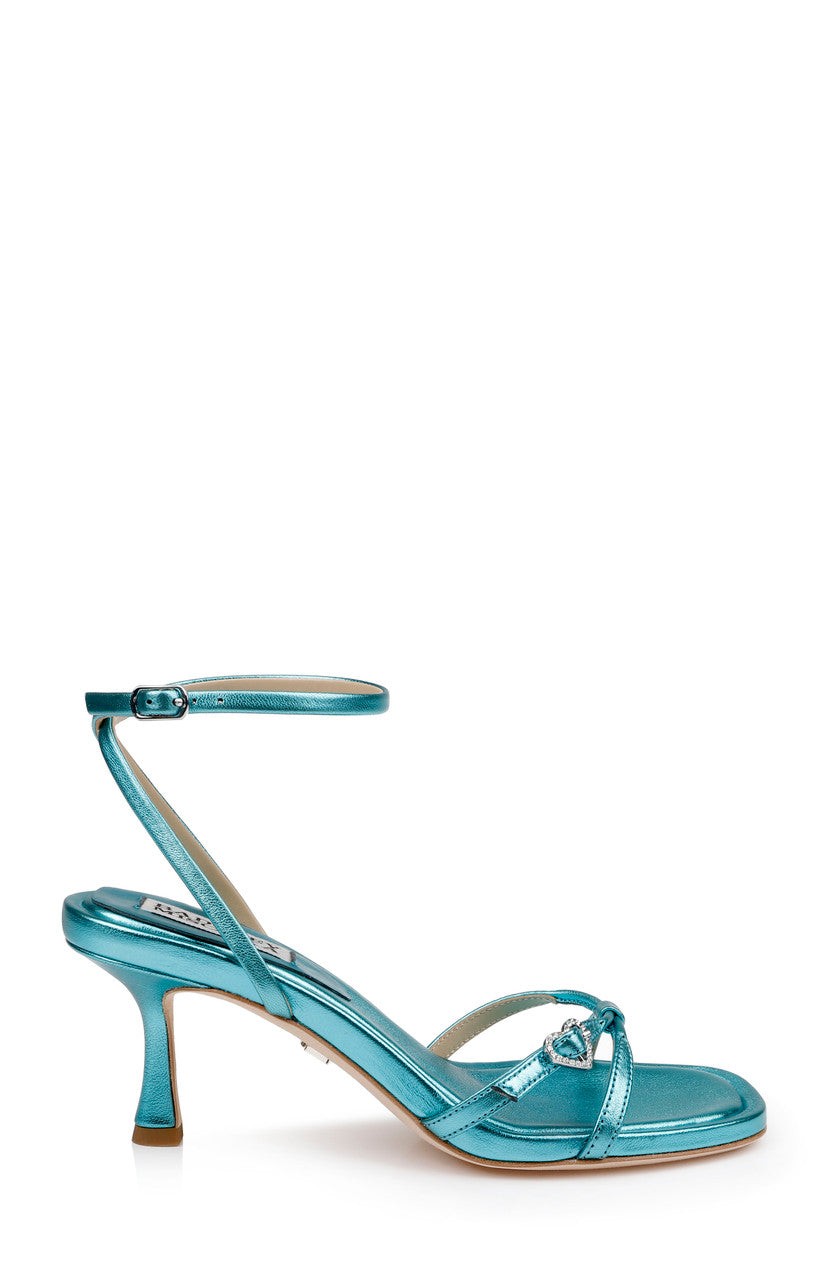 Brynna Leather Sandals with Heart Buckle