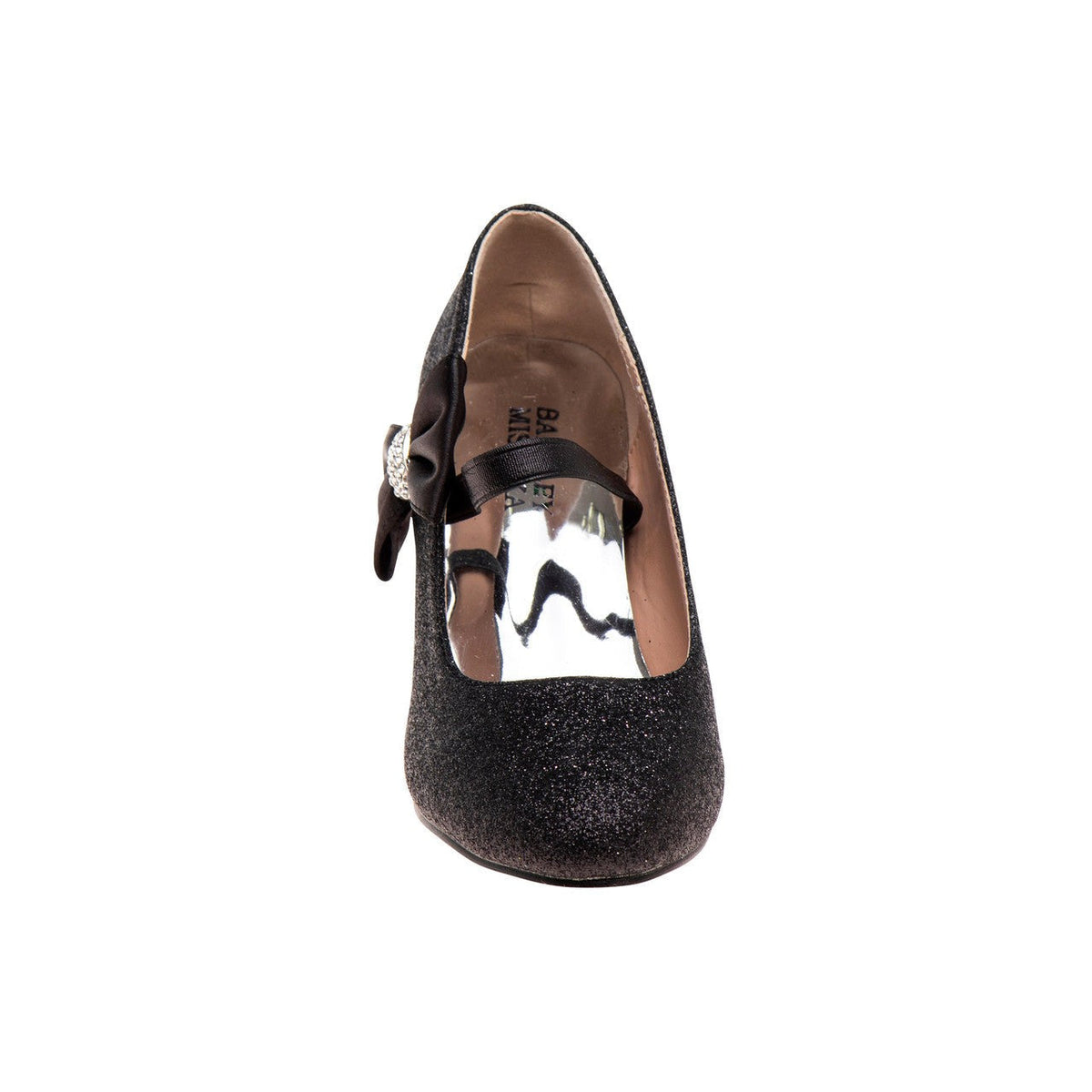 Girls' Glitter Block Heel Dress Shoes