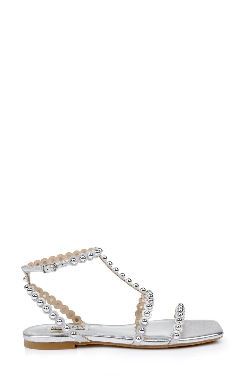 Cami Pearled Gladiator Flat Sandal