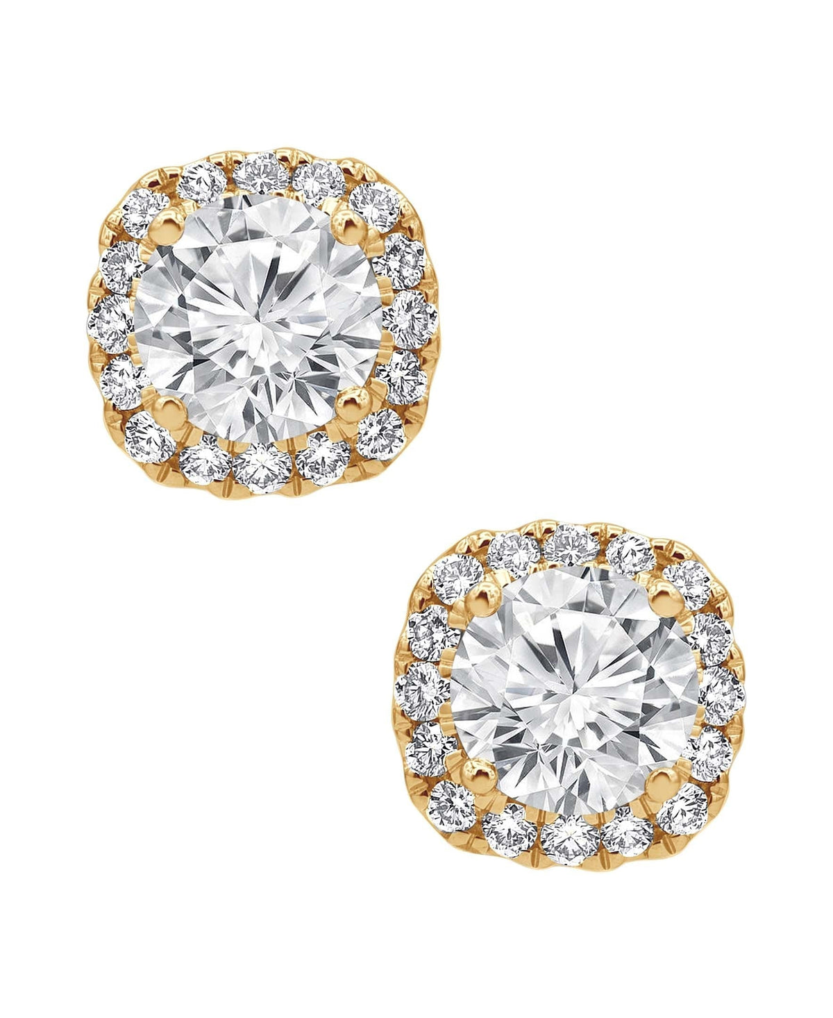 Cushion Diamond Stud Earrings