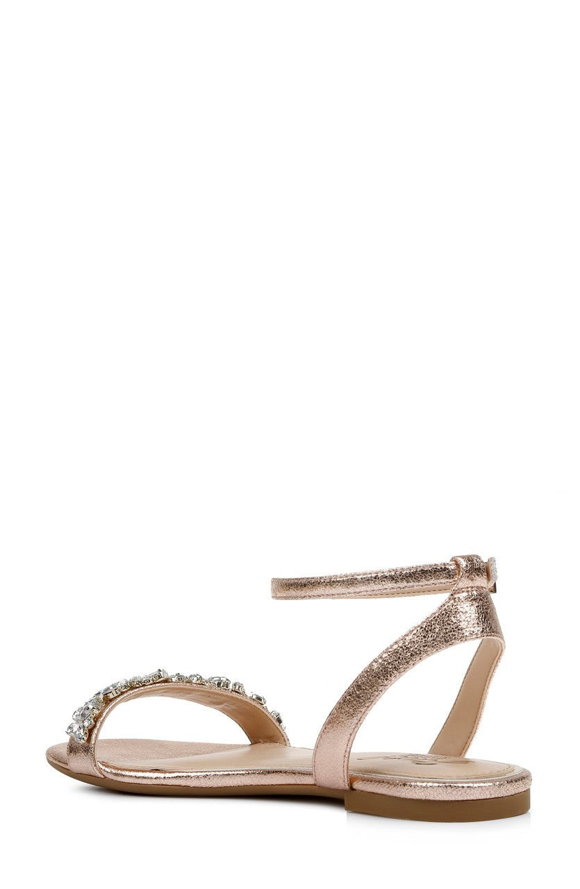 Ohara Minimalist Crystal Adorned Flats