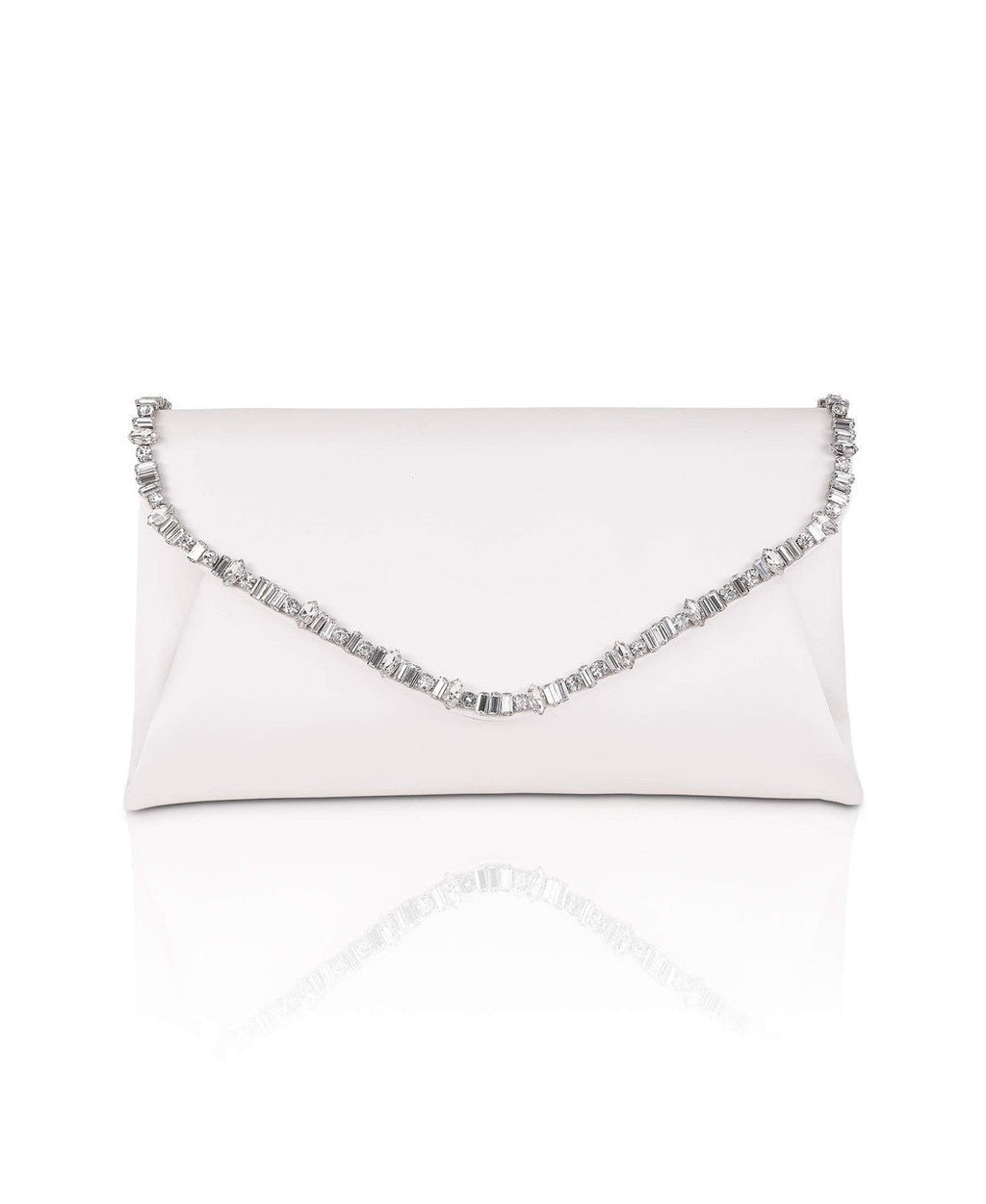 Mika Mixed Crystal Satin Envelope Clutch