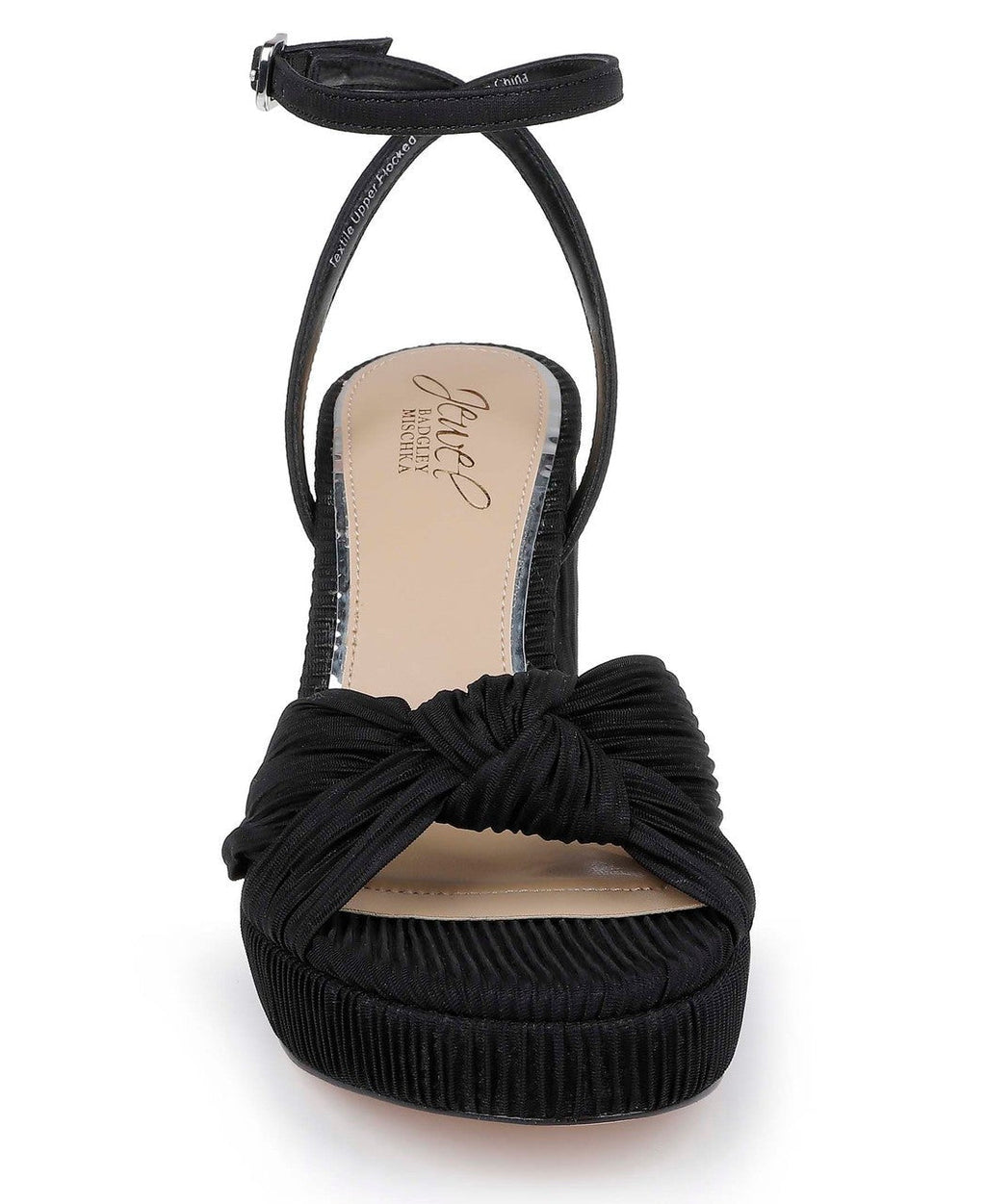 Tyler Ribbed Open Toe Block Heels