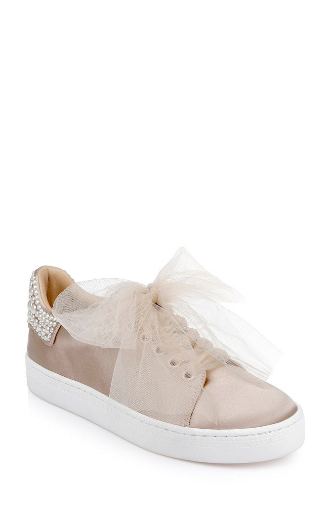 Gem Dressy Satin Sneakers