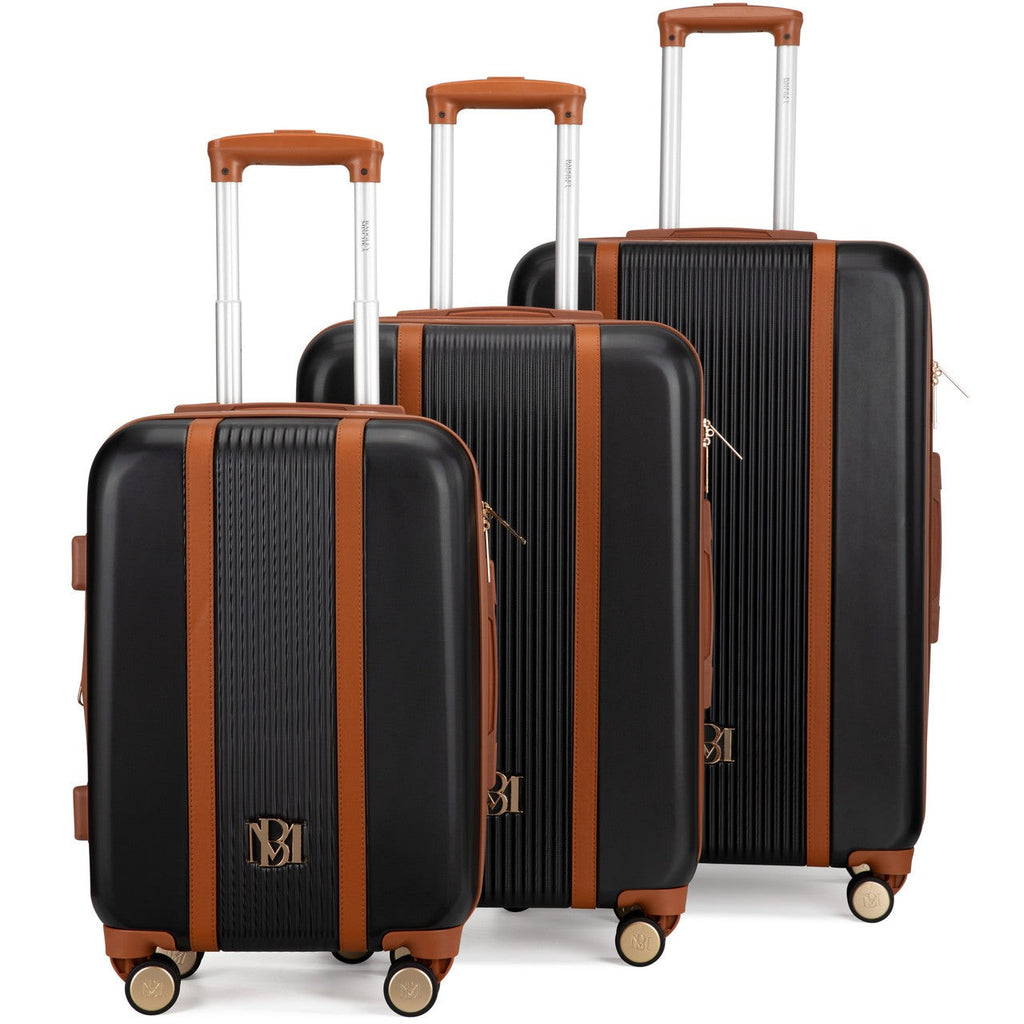 Mia 3 Piece Expandable Retro Luggage Set