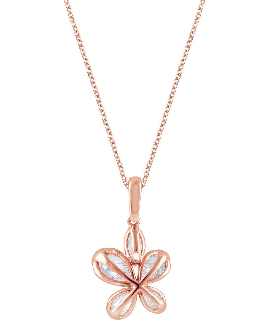 Diamond Butterfly Pendant Necklace