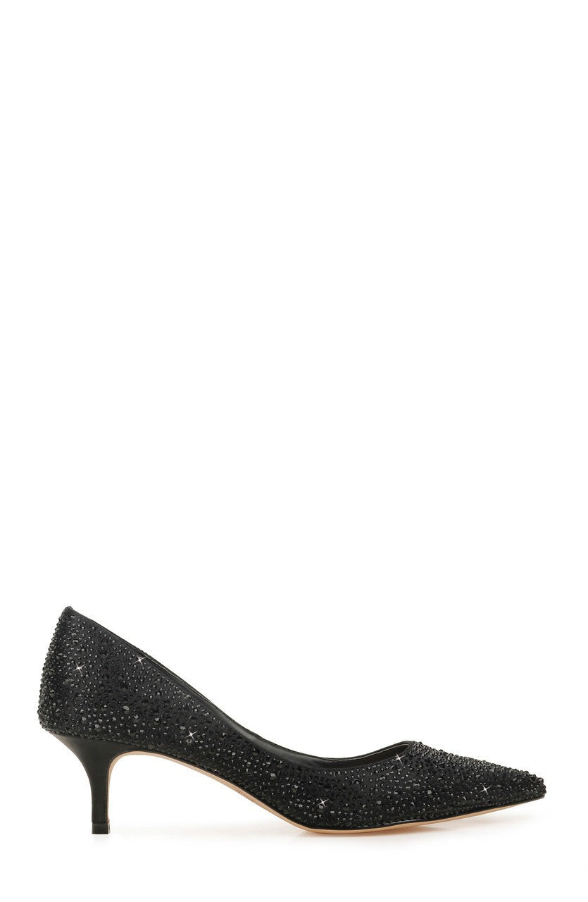 Frenchie Wide Width Pointed Toe Kitten Heel