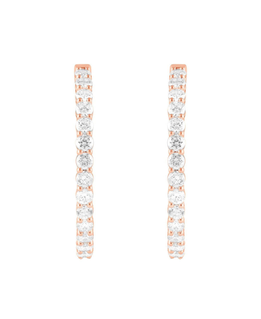 In & Out Diamond Hoop Earrings