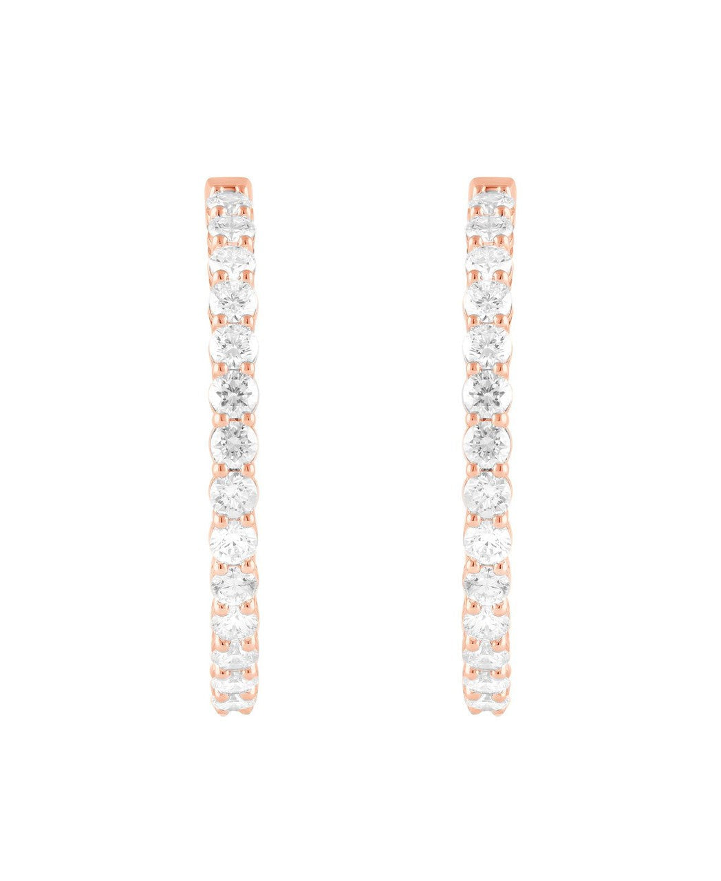 In & Out Diamond Hoop Earrings