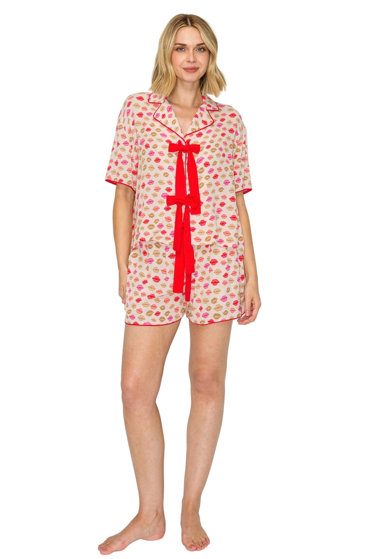 Luxe Crinkle Jersey Shorts Pajama Set