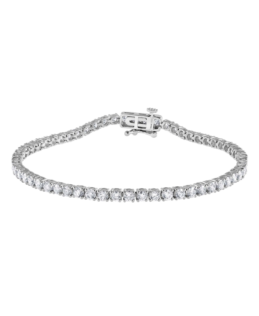 4CTTW Round Cut Diamond Tennis Bracelet