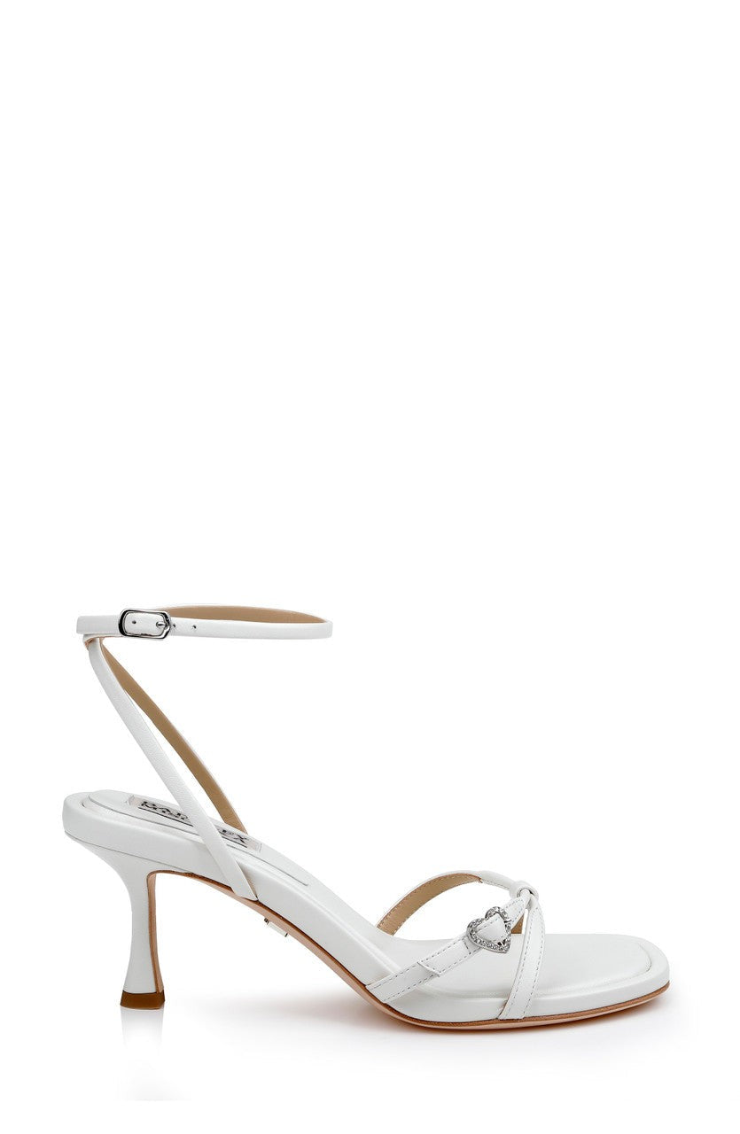 Brynna Leather Sandals with Heart Buckle