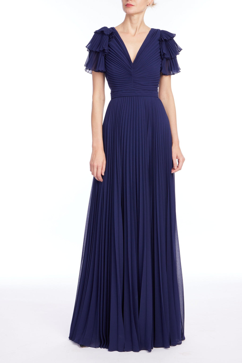 Ruffle Sleeve Gown