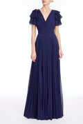 Ruffle Sleeve Gown