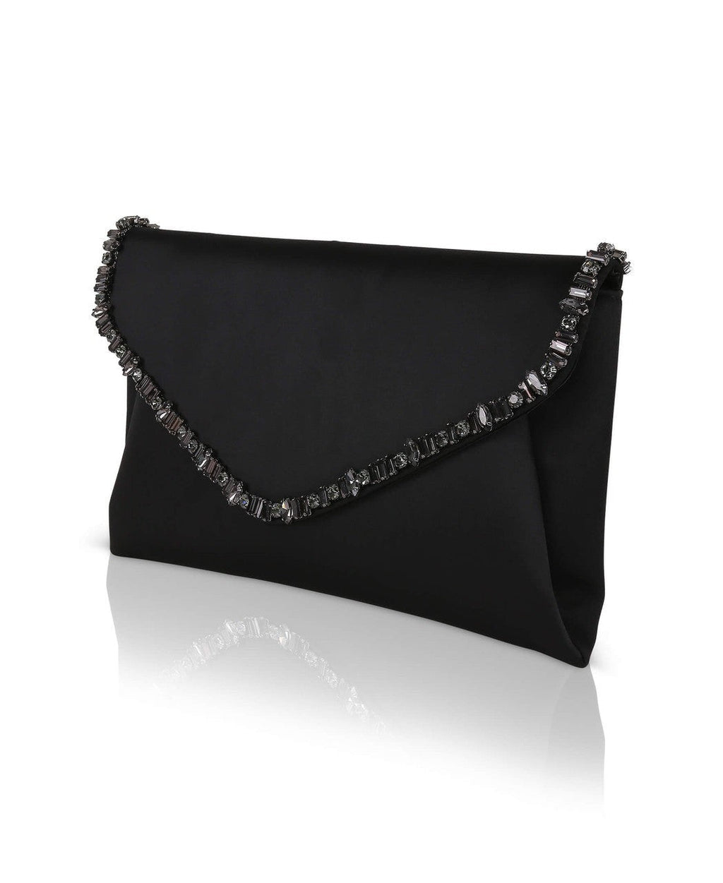Mika Mixed Crystal Satin Envelope Clutch