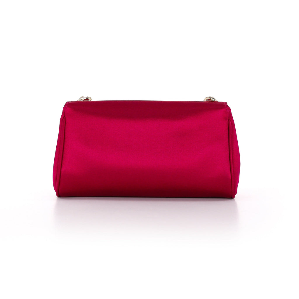 Seraphina Satin Clutch with Crystal Necklace Handslip