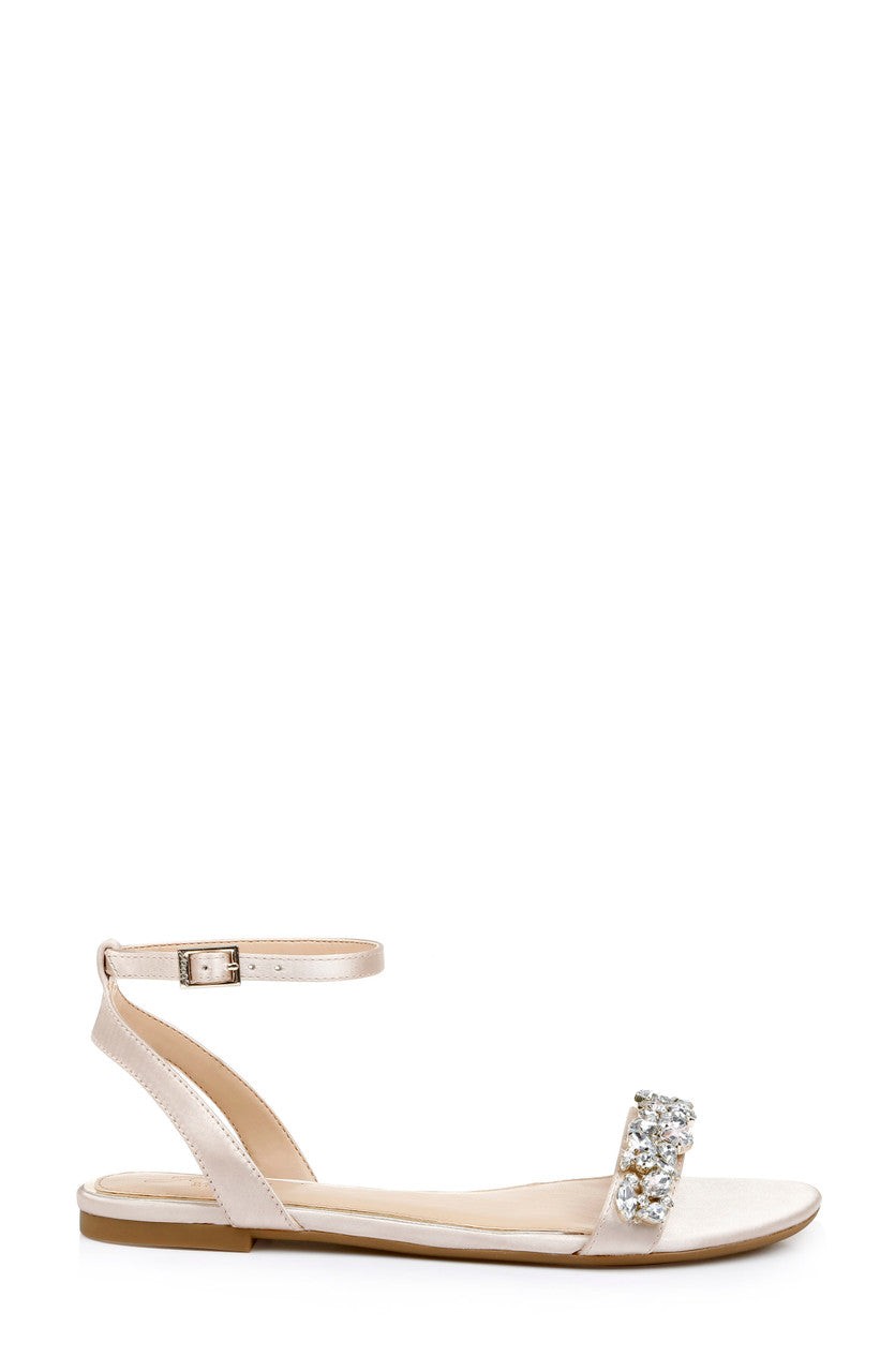 Ohara Minimalist Crystal Adorned Flats