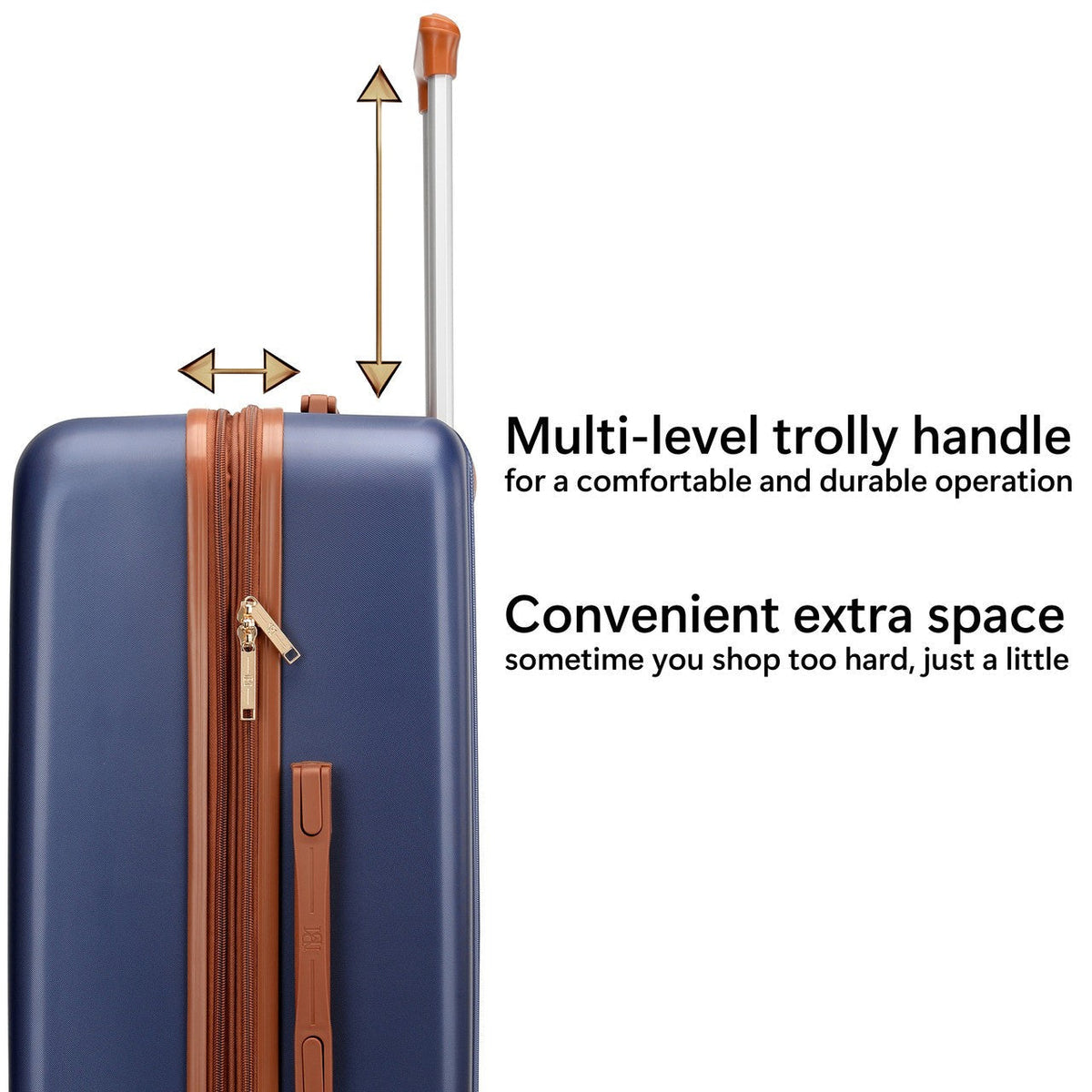 Mia 3 Piece Expandable Retro Luggage Set