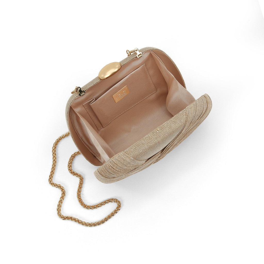 Victoria Pleated Jacquard Minaudiere