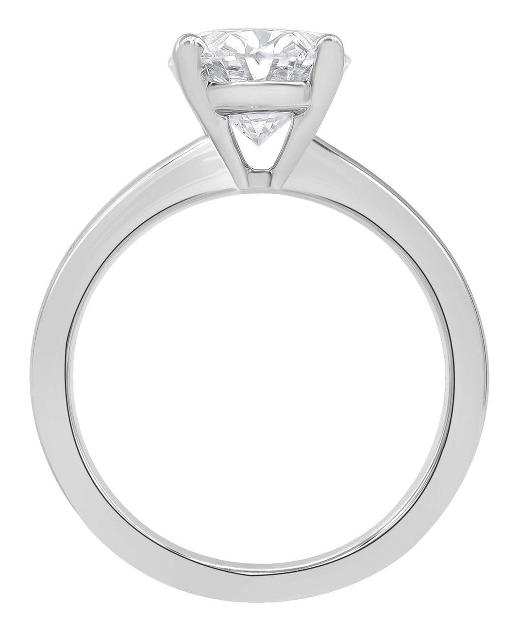 Oval-Cut Diamond Solitaire Engagement Ring