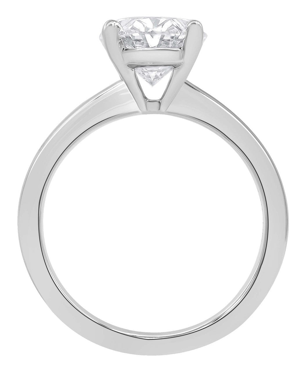 Oval-Cut Diamond Solitaire Engagement Ring