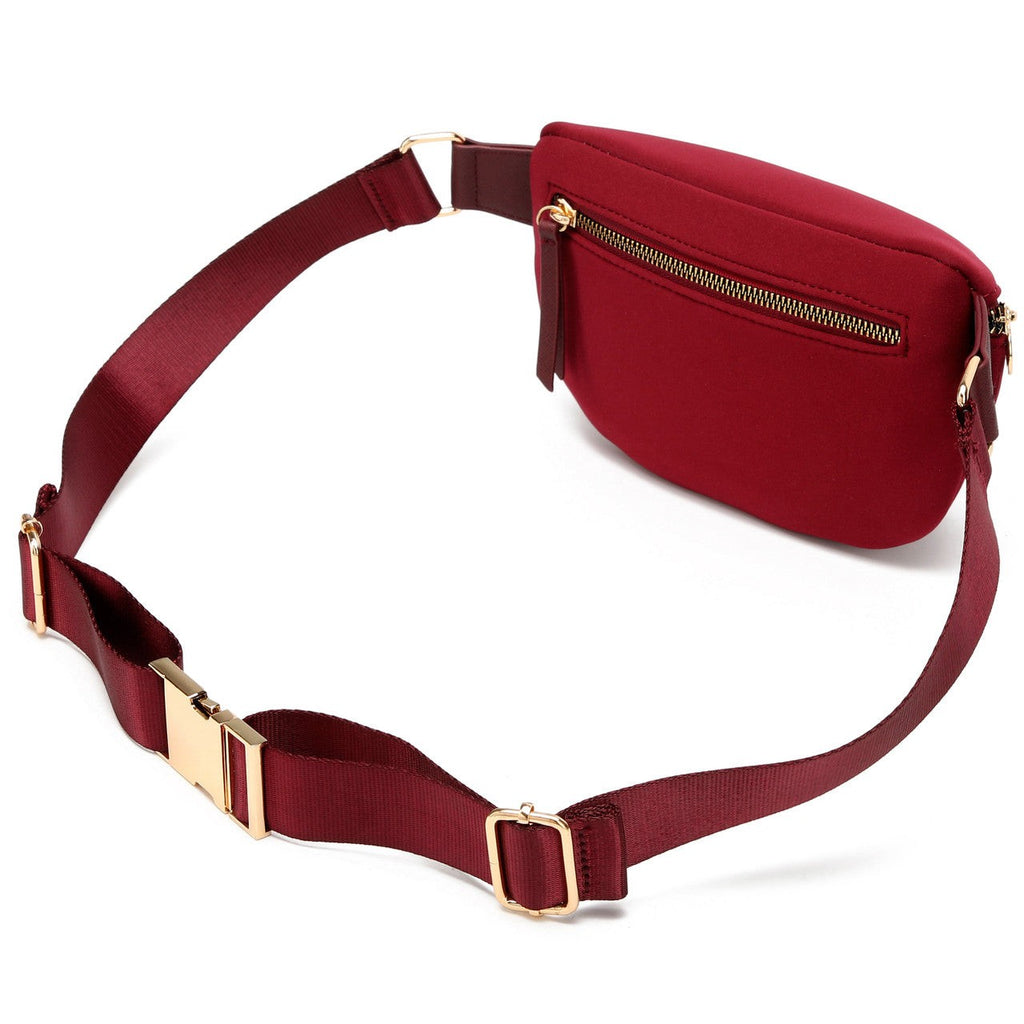 Sage Scuba and Vegan Leather Belt Bag