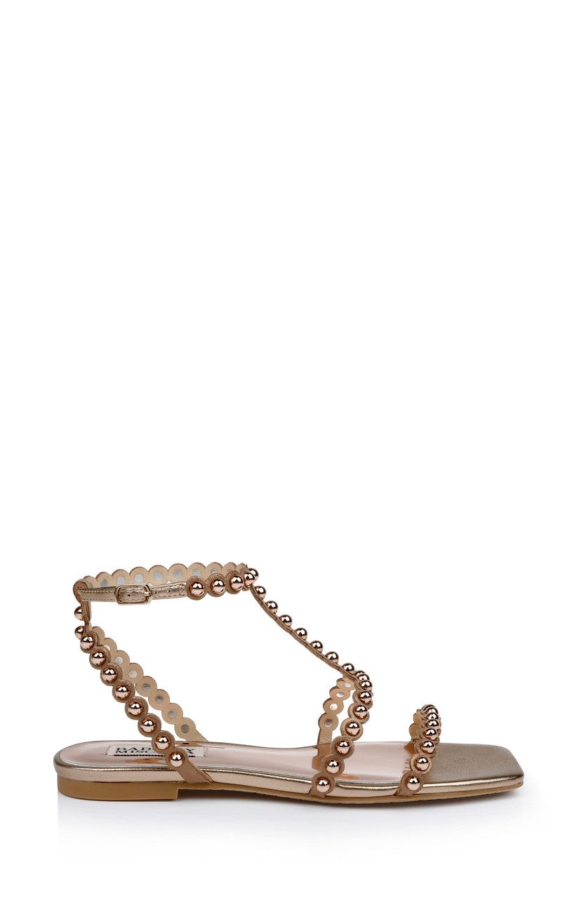 Cami Pearled Gladiator Flat Sandal