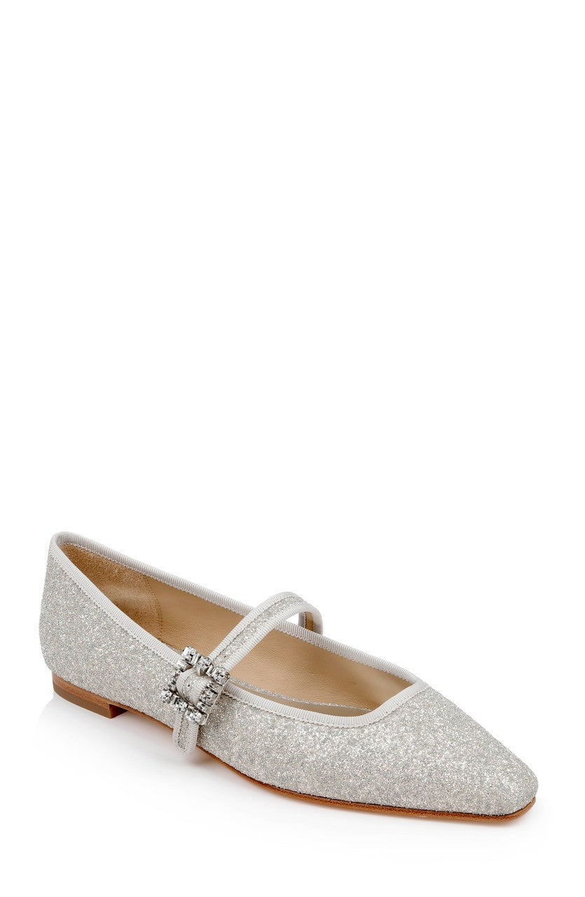 Brystol Ballerina Flats with Crystal Buckle