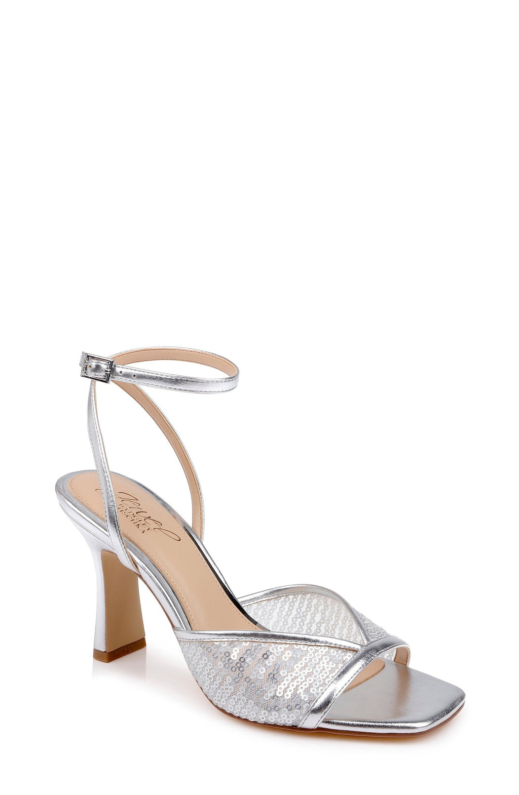 Zaha Sequin Ankle Strap Sandal