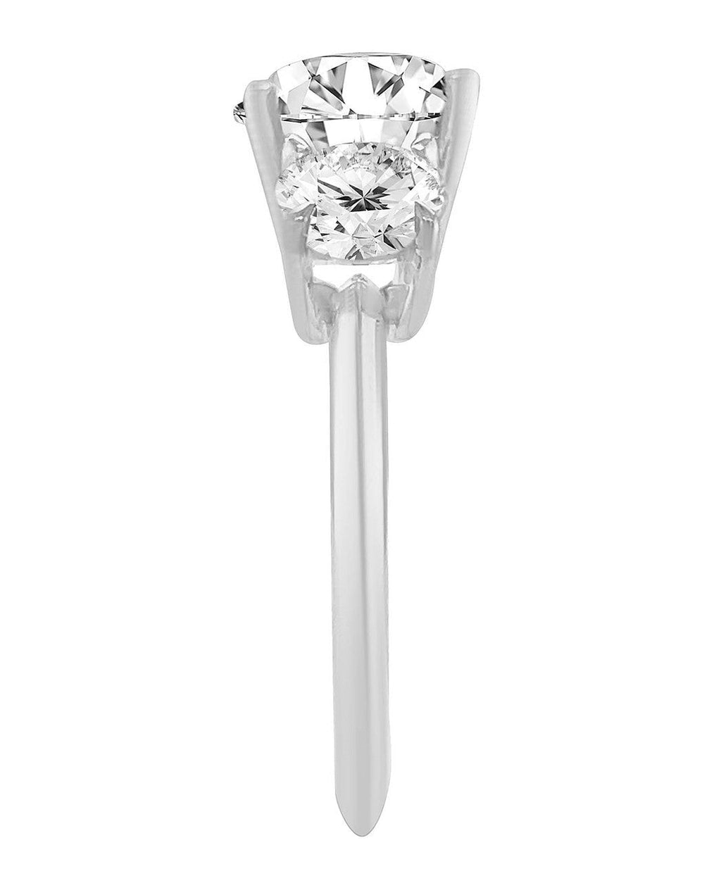 Round Three Stone Diamond Engagement Ring