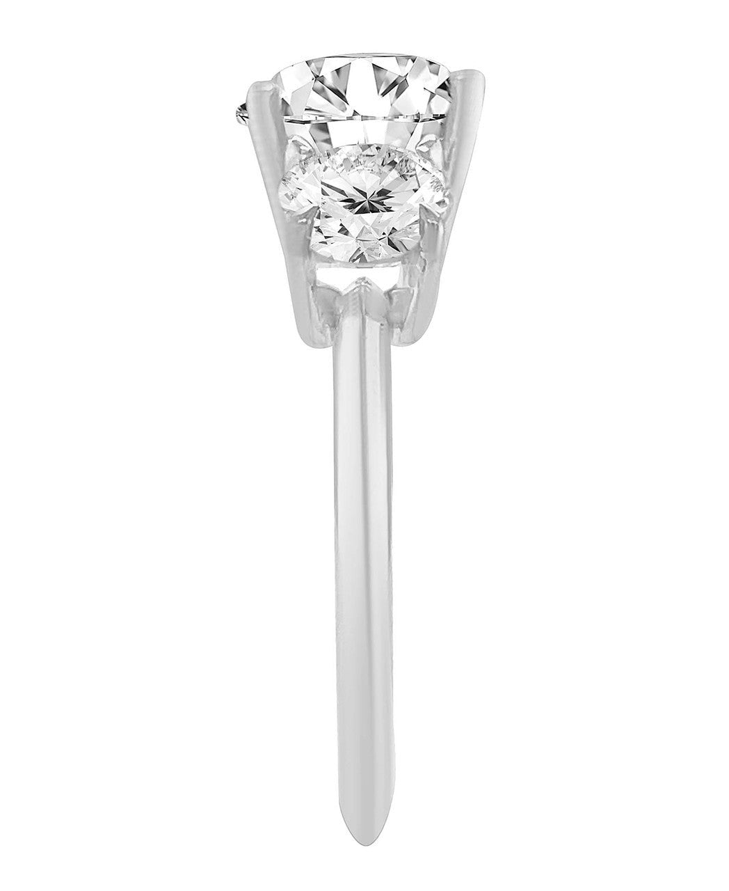 Round Three Stone Diamond Engagement Ring
