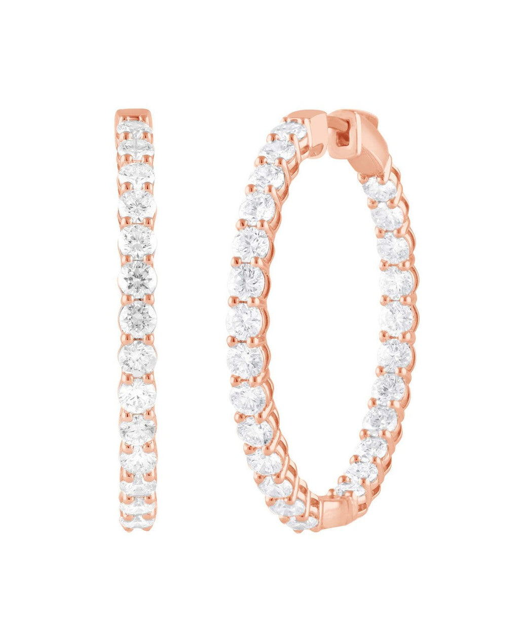 In & Out Diamond Hoop Earrings