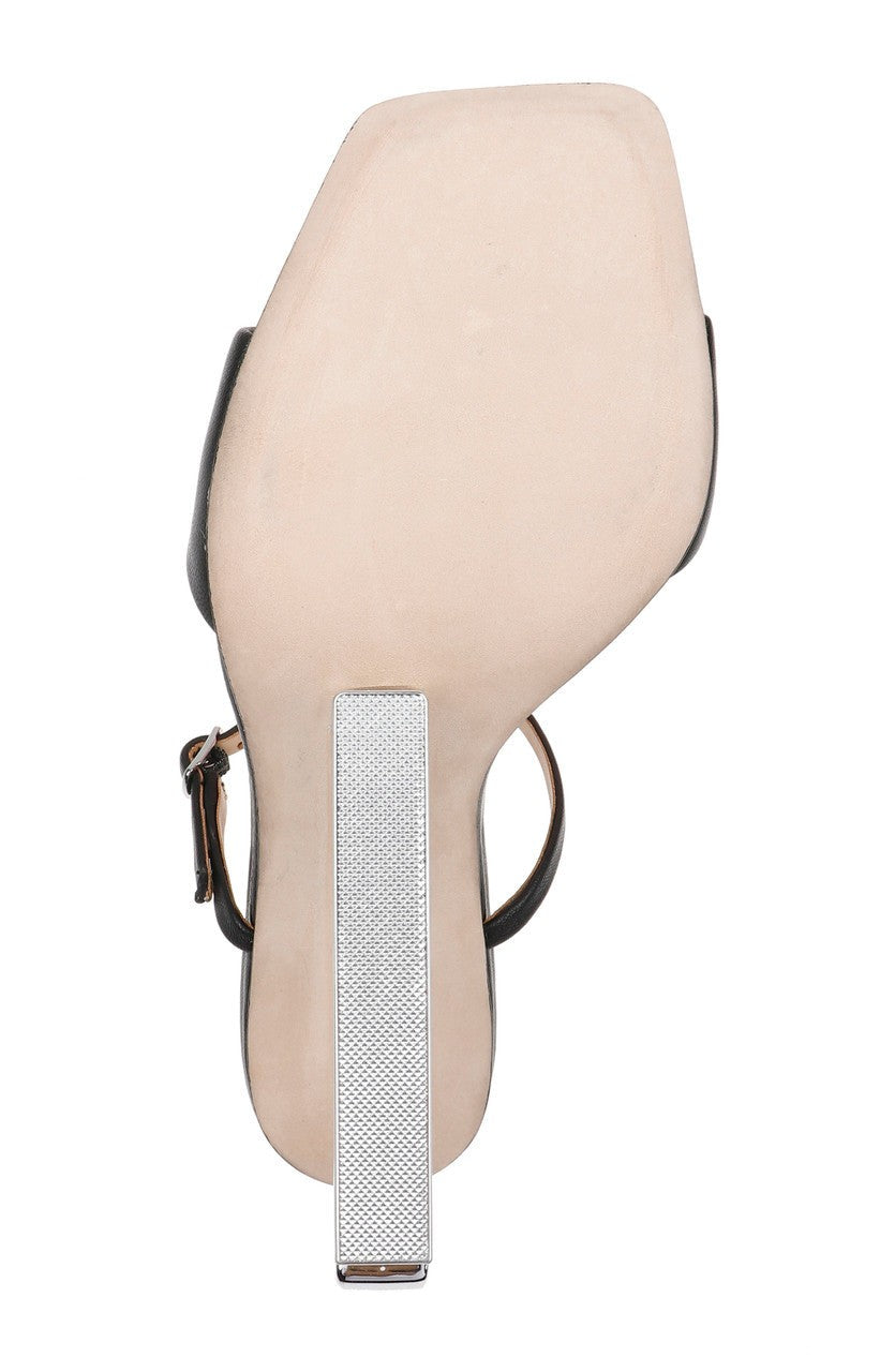 Luna Mule With Sculptural Wedge