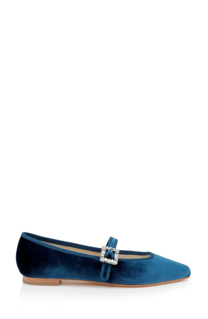 Brystol Ballerina Flats with Crystal Buckle