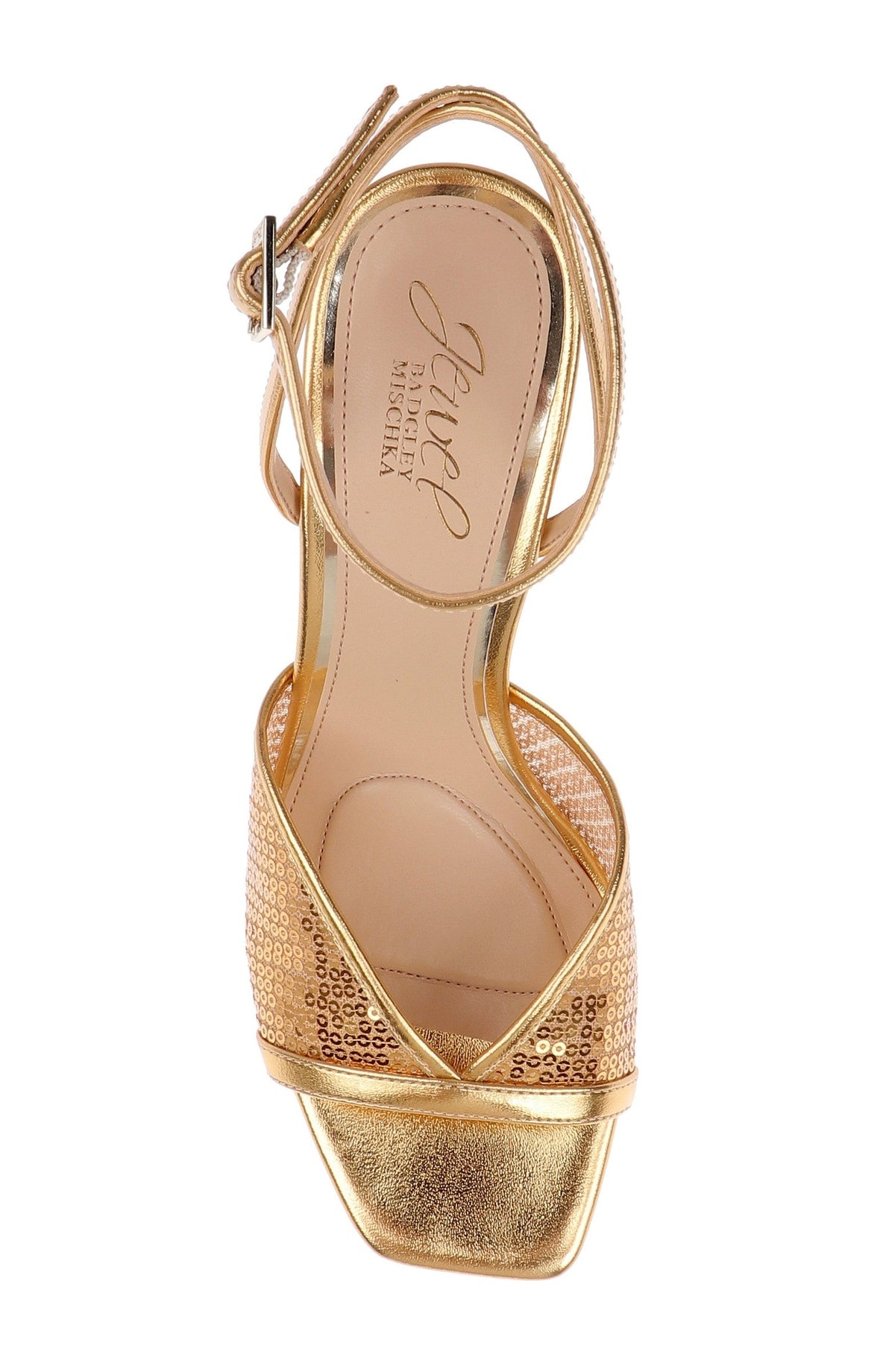 Zaha Sequin Ankle Strap Sandal