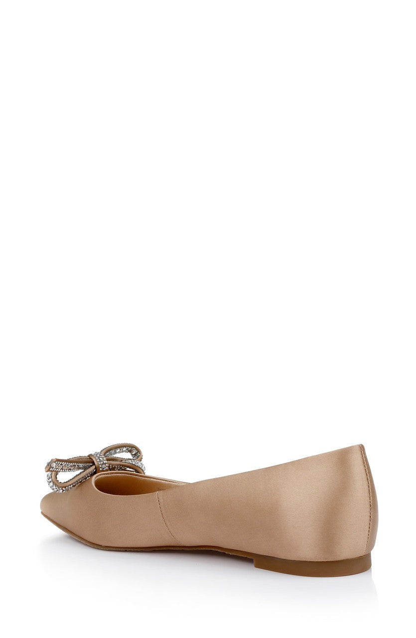 Hesther Ballerina Flats with Rhinestone Bow