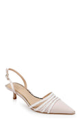 Katalina Bejeweled Slingback with Kitten Heel