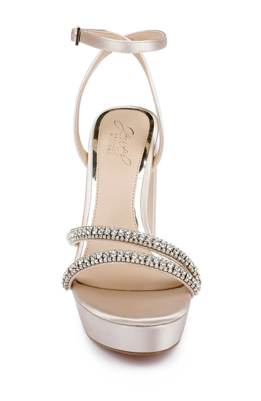 Rochel Platform Block Heel with Gemstone Embellished Straps