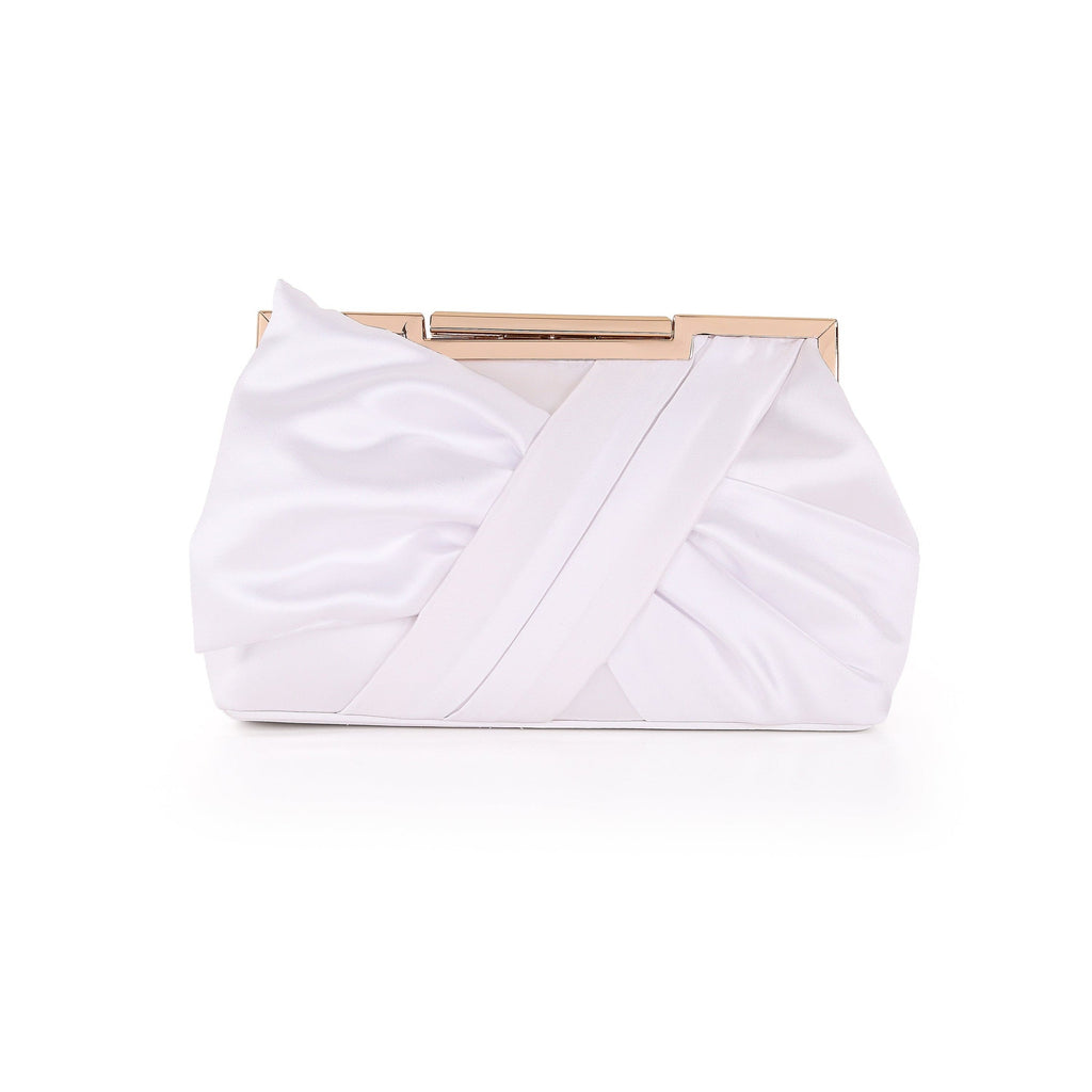 Vivien Satin Tie Pouch Clutch