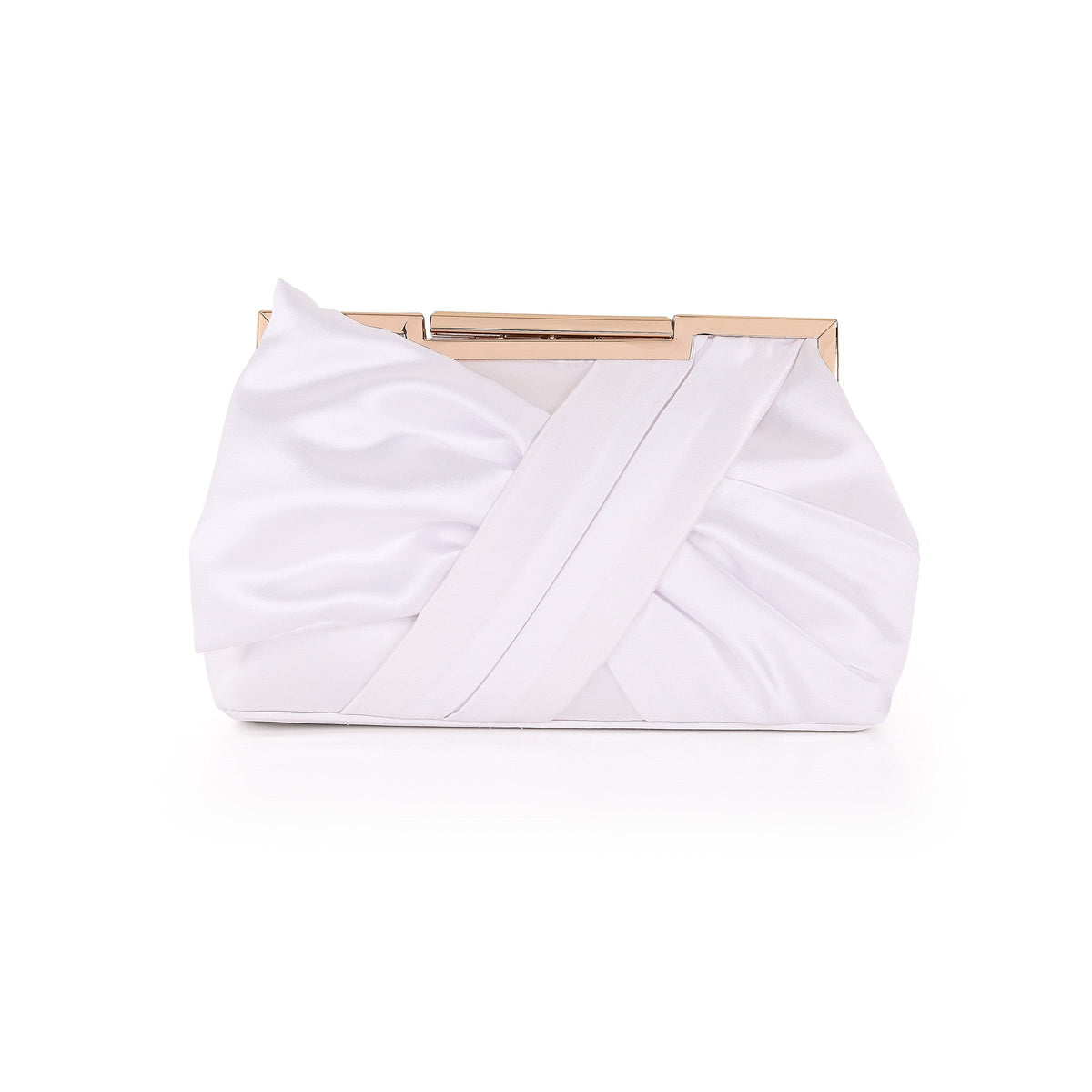 Vivien Satin Tie Pouch Clutch