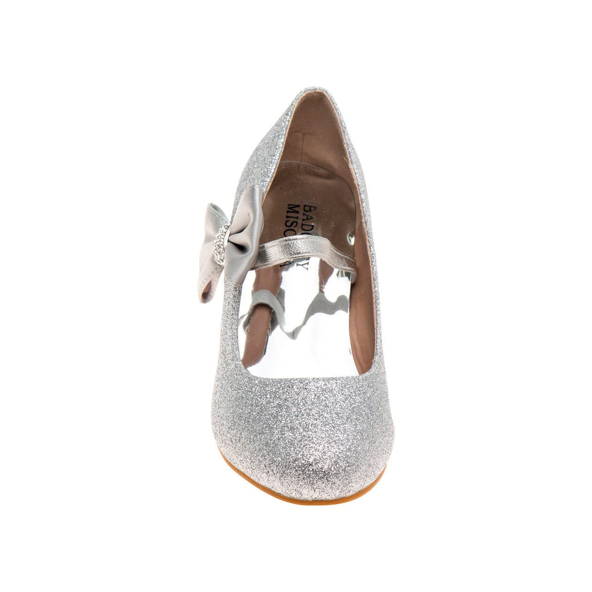Girls' Glitter Block Heel Dress Shoes