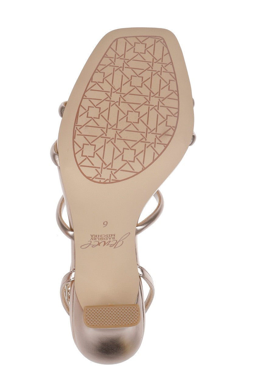 Kiyomi II Metallic Delicate Sandal with Bow Straps