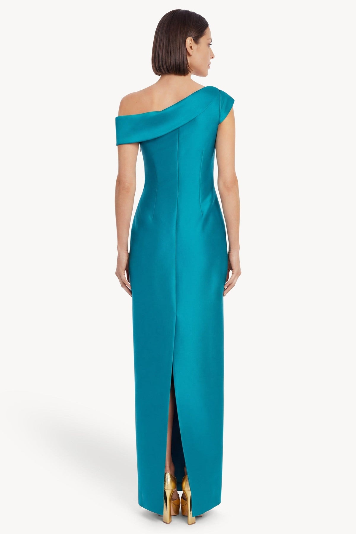 One-Shoulder Column Gown