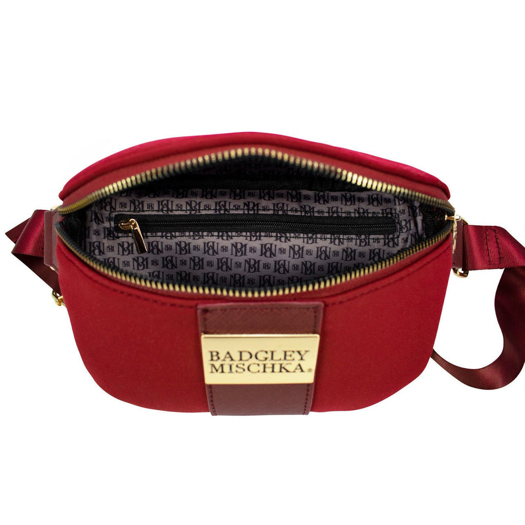 Sage Scuba and Vegan Leather Belt Bag