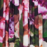 Floral Pleated Georgette A-Line Gown