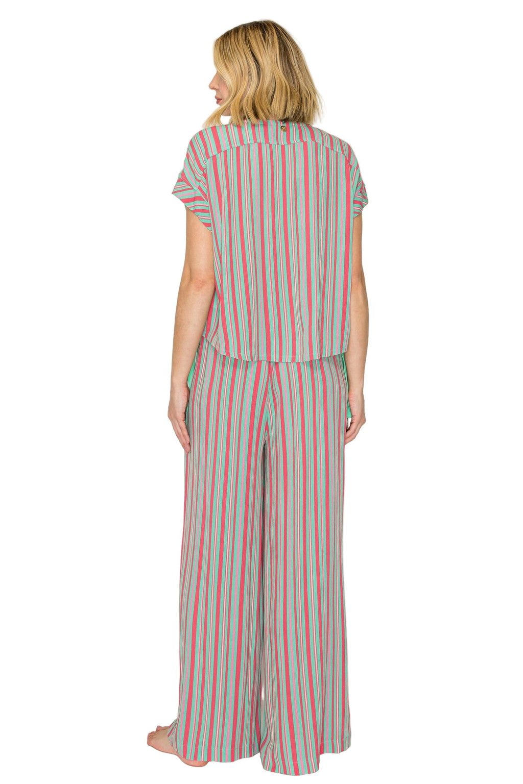 Luxe Crinkle Jersey Wide Leg Pajama Set