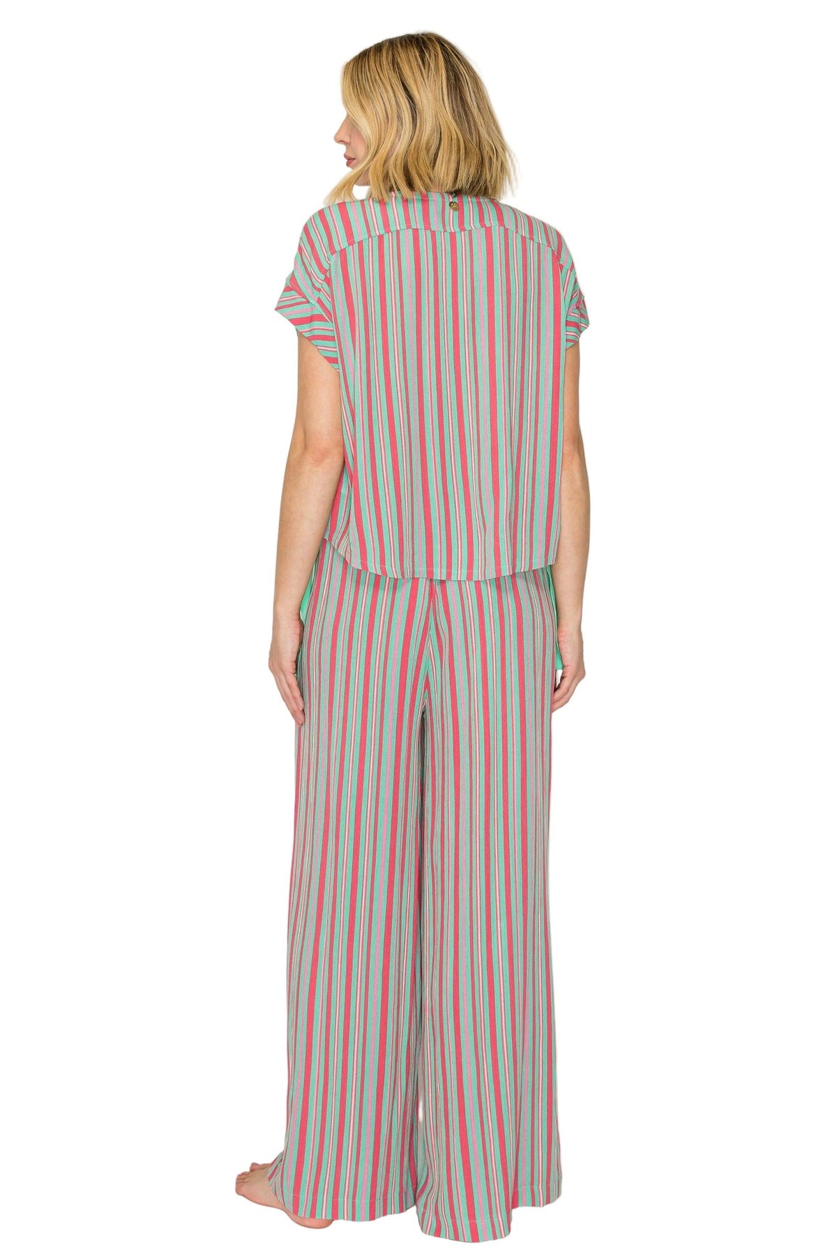 Luxe Crinkle Jersey Wide Leg Pajama Set
