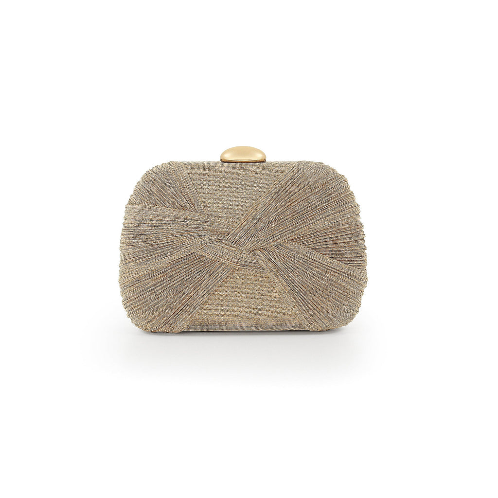 Victoria Pleated Jacquard Minaudiere